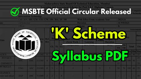 msbte k scheme syllabus pdf